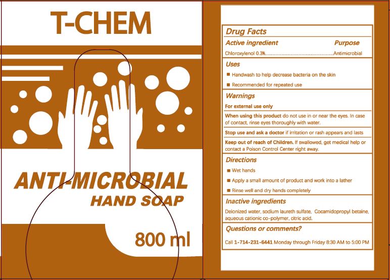 NDC 50536090 Tchem Antimicrobial Hand Images Packaging, Labeling
